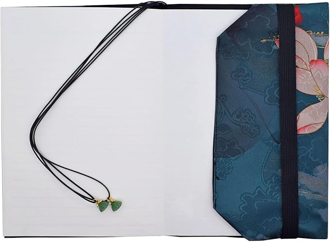BLBMH Book Cover for Paperbacks- Adjustable Fabric BookJacket Cover Protector Fit for 5.5x8.5 inch Hardcover Softcover Book Novels Notebook Bible Book Lovers Gifts - Lotus 8.5in