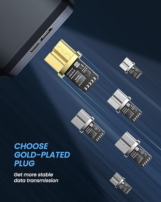 AINOPE External Hard Drive Cord 10Gbps Micro B to USB C External Hard Drive USB C to Micro B Cable Nylon Braided for MacBook Air/Pro, Seagate, WD Toshiba, SSD, iPhone, iPad, Camera, 1.6FT, Grey