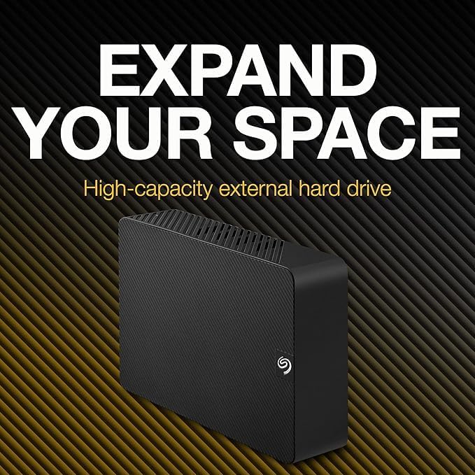 Seagate Expansion 24 TB External Hard Drive HDD - USB 3.0, with Rescue Data Recovery Services (STKP24000400)