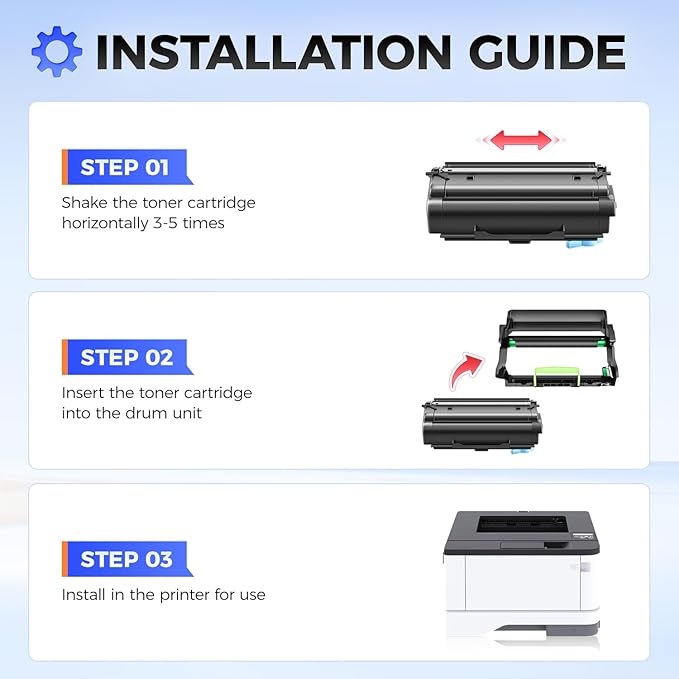 55B0ZA0 Imaging Unit (Not Toner) Replacement for 55B0ZA0 Drum Unit Compatible with Lexmark MS331dn MS431dn MX331adn MS431dw MX431adn MX431adw MX432adwe MB3442adw B3340dw B3442dw MB3442i Laser Printer