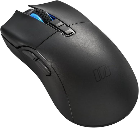 iRocks M31R Wireless Gaming Mouse, Triple Mode 2.4G/ Bluetooth/USB-C Detachable Cable Gaming Mouse, Kailh GM8.0 Mouse Switches, Advanced PixArt PAW3395 Optical Sensor, Up to 26,000 DPI - Black