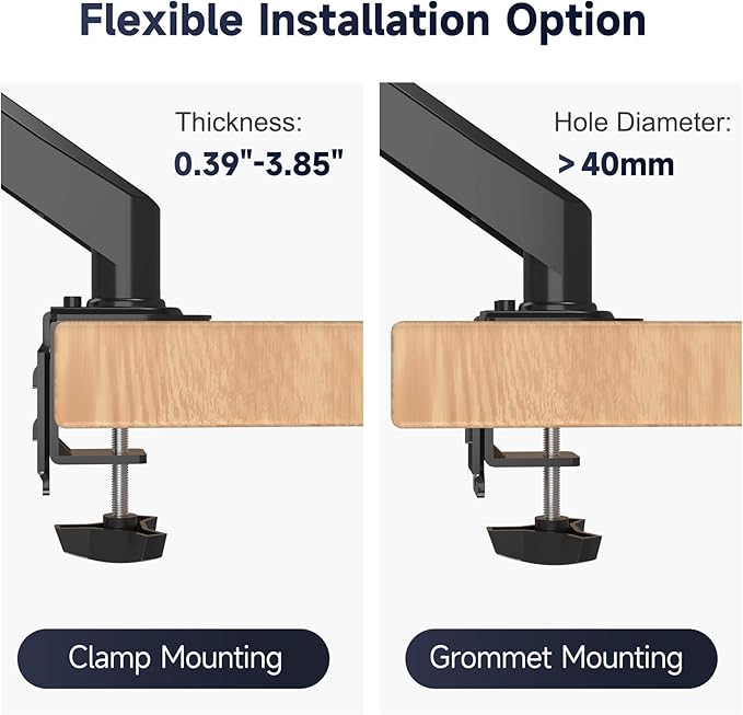suptek Laptop Desk Mount,Fully Adjustable Monitor and Laptop Mount Stand for 11-17 Inch Notebook and 17-32 inch Monitor Screen,Holds 22lbs with Vented Tray