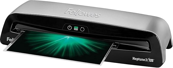 Fellowes Neptune 3 125 Laminator with 10 Pouches, 12.5 Inch (5721401), Silver, Black
