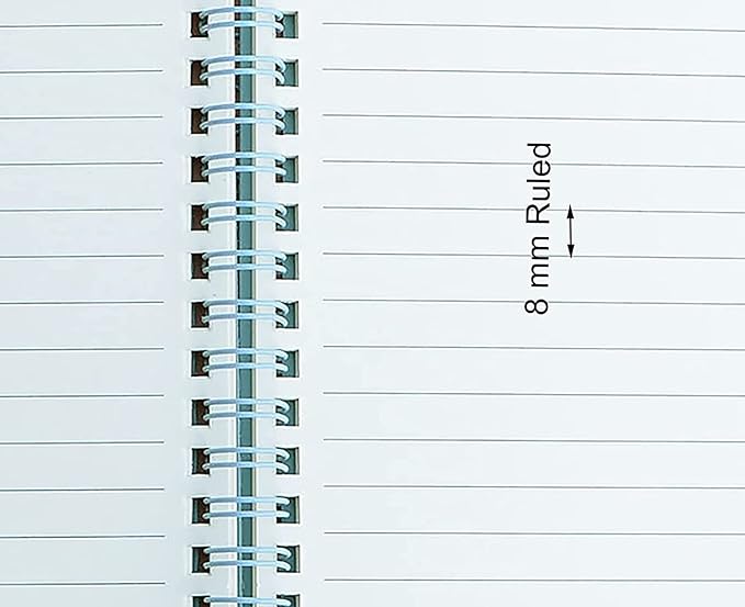 Yansanido Spiral Notebook, 3 Pcs A5 Thick Plastic Hardcover 8mm Ruled 3 Color 80 Sheets -160 Pages Journals for Study and Notes (Light Pink,Light Green,Light Blue, A5 5.7" x 8.3"-Ruled)