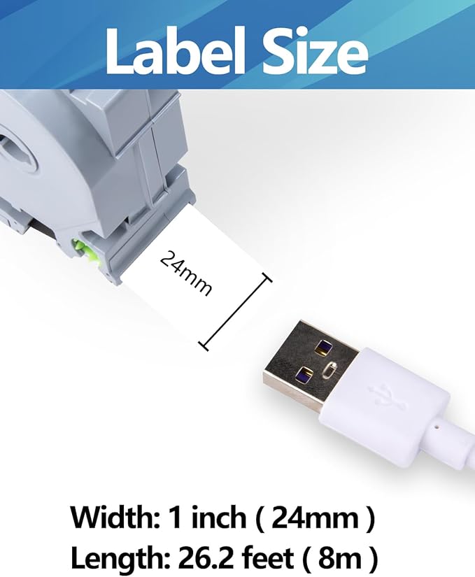 Weemay 3 Pack TZe252 24mm Red on White Laminated Label Tape Compatible with Brother Label Maker Tape TZe-252 TZe 252 TZ-252 TZ252 for PTouch PT-E500 PT-D600 PT-P750W PT-P900W Printer, 1 in x 26.2 ft