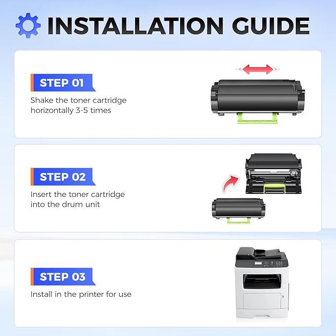 50F0Z00 Imaging Unit (Not Toner)High Yield 1-Pack Replacement for Lexmark 50F0Z00 Drum Unit Compatible for Lexmark MX310 MS310 MS312 MS315 MX511 MS510 MX510 MS410 MX410 MS415 MS610 MX611 Laser Printer