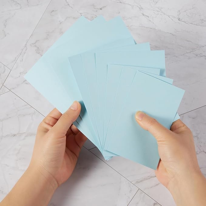 50 Sheets Blank Cardstock Paper 250 GSM Thick Heavy Cards Stock for DIY Art Projects, Card Making, Postcards, Greeting Cards, Birthday Party, Wedding Invitation (Light Blue, 4x6 inches)