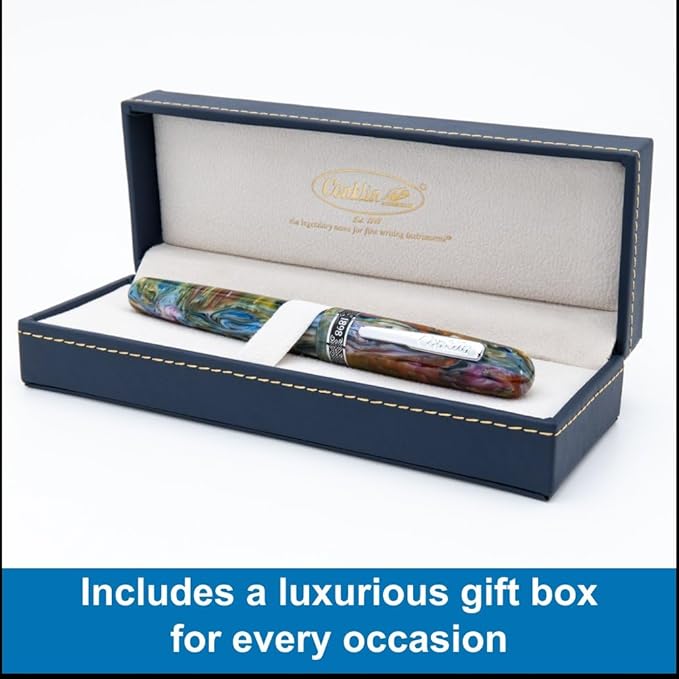 Conklin 1898 Fountain Pen, Misto Green - Stub Nib | Unique Resin Blend Pen with Luxury Design | JoWo Stainless Steel Nib Made in Germany | Ideal Gift for Pen Lovers