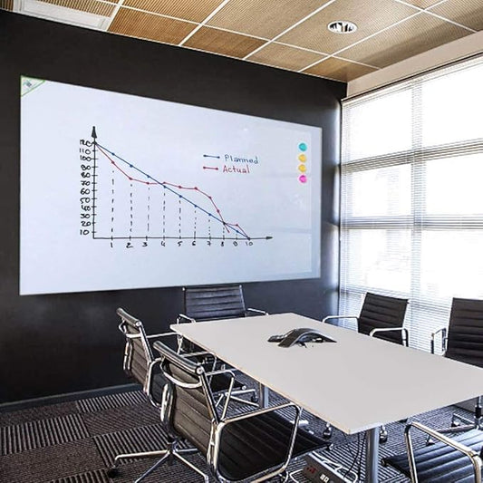 White Board Sticker Non-Adhesive Backing, 48" x 36" Magnetic Dry Erase Board Contact Paper for Wall, Whiteboard Sheet Roll for Teacher Kids Classroom, Include Markers, Eraser with Magnet