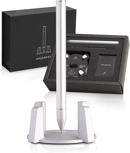 novium Hoverpen - Luxury Pen for Men & Women, Vertically Standing Executive Ballpoint Pen with Top Grade Free-Flowing Ink Refill, Metal Made, Unique Gifts, Luxury Pen for Men, Mens Gifts Ideas