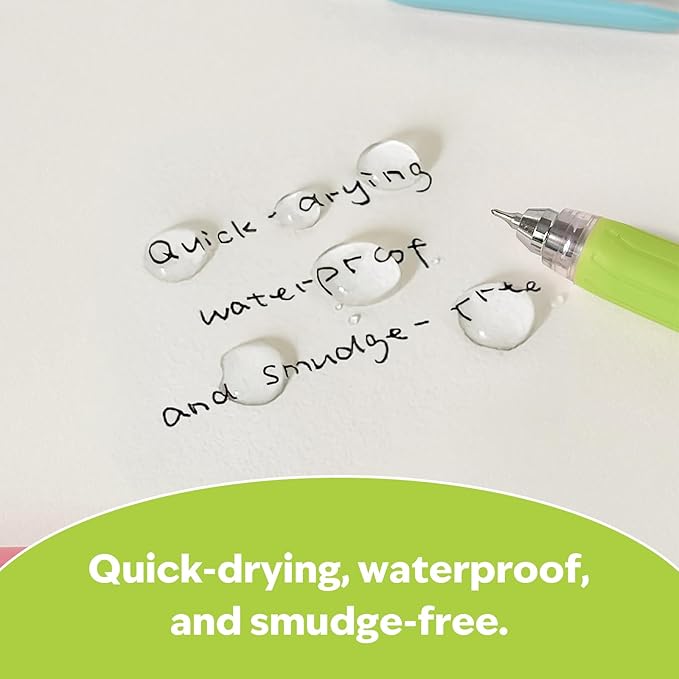 Pens Fine Point Smooth Writing Pens, 0.5mm Black Gel Ink pen, Quick-Dry Retractable with Silicone Grip, 4 Pcs - Morandi Colors for Office, School Supplies & Journaling (6 pcs Colorful)