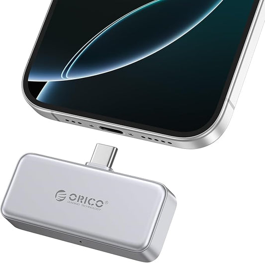 ORICO FlashPod 1TB Portable SSD Up to 2000MB/s, Direct Plug Design, High-Speed External SSD with USB 3.2 Gen2x2 20Gbps Interface, Reliable Storage for iPhone 16 Series, Tablets, Laptops - S20