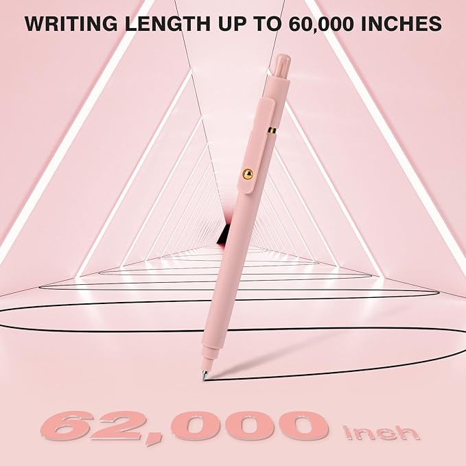 TINNIVI Gel Pens, 6 Pack 0.7mm Fine Point Black Ink Pens with 6 Refills, Quick Dry & No Smear, Smooth Writing Pens for Journaling, School, Office Supplies, Gifts for Women and Men