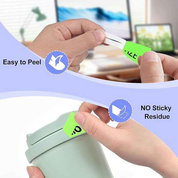 2 Pack Compatible for Ptouch TZe-D21 TZ-D21 TZe TZ Label Tape 9mm 0.35'' Laminated Black on Fluo Green Tape Label Maker Tape for PT-9700PC PT-1880 PT-1230PC PT-1280 PT-1800 PT-1830