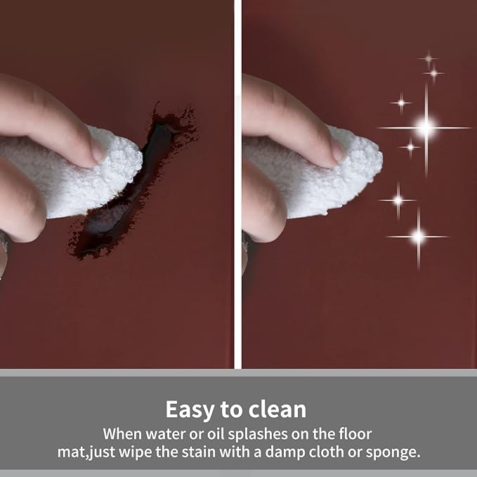 Thick Anti Fatigue Comfort Mat for Standing Desks, Non-Slip Standing Kitchen Mat, Waterproof Floor Mat, Commercial Pads for Offices, Home, Garages(Burgundy)…