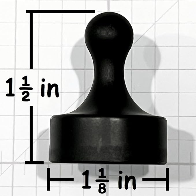 GLASSBOARD STUDIO Powerful Neodymium Magnets, Pawn-Shaped - Strong Fridge/Refrigerator and Whiteboard Magnet, Ideal for Office, Kitchen, Crafts - Rare Earth, Heavy Duty (3, Juicy Peach)