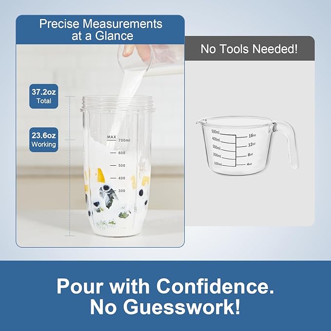 12-Piece Smoothie Blender Maker 25,000 RPM Personal Blender for Ice Crushing Smoothies & Frozen Drinks Nuts with 23oz, 32oz, 37oz Portable Cups Two 6-Leaf Stainless Steel Blades, Black