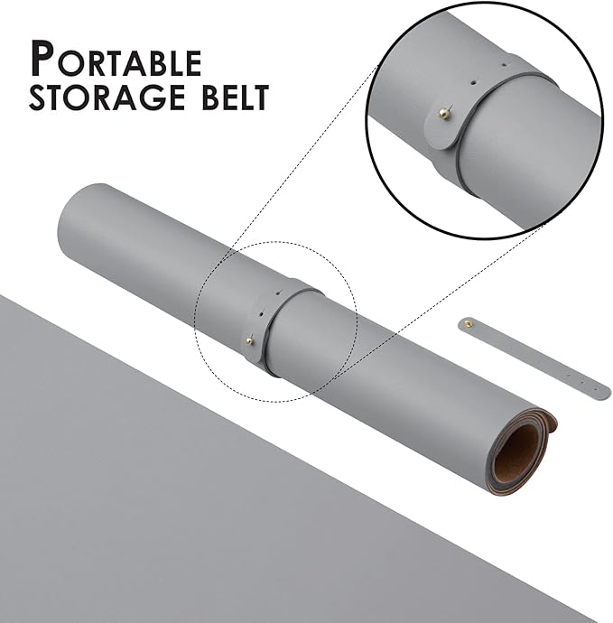 Cork Desk Mat - Dual-Sided Desk Pad for Office and Home - Desk Organization and Accessories - Ideal for Large Mouse Pad and Desk Mats on Top of Desks(Gray,36"x 17")