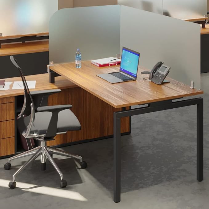 Desk Divider for Students and Desk Privacy Panel. Office Partitions and Ideal Cubicle Light Shield. Frosted Acrylic Clamp-on Desk Partition - 29” W x 18”H Divider
