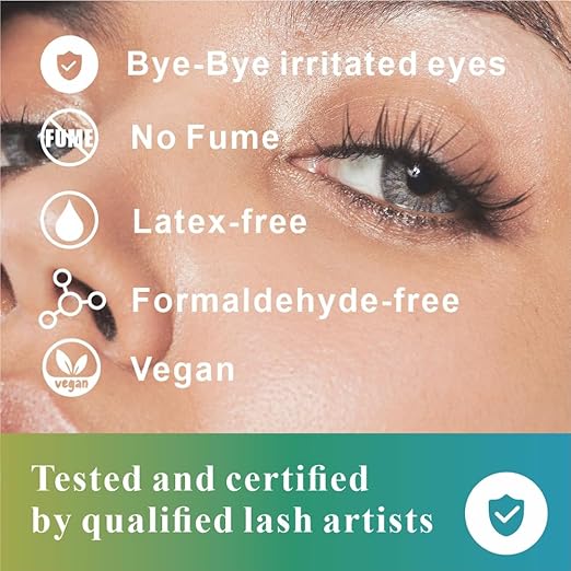 Lash Cluster Glue Waterproof, DIY Lash Extension Glue Sensitive Eyes,Individual Lash, DIY at Home, No Fumes, Last 2-3 Weeks, for Self Application or Salon Professionals 5ml