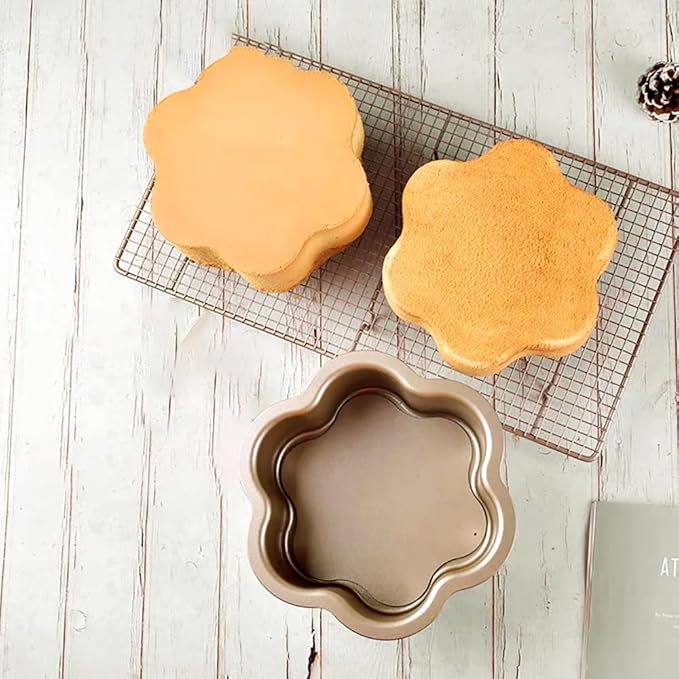 Specialty Forms NonStick Baking Tray Shaped Cake Bread Pizza Baking Pan Golden Carbon Steel