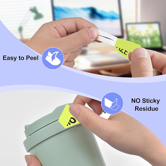 2 Pack Compatible for Ptouch TZe-C21 TZ-C21 TZe TZ Label Tape 9mm 0.35'' Laminated Black on Fluo Yellow Label Maker Tape for PT-9700PC PT-1880 PT-1230PC PT-1280 PT-1800 PT-1830