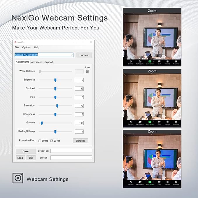 NexiGo Zoom Certified, N950P 4K Zoomable Webcam with Remote Control, Sony_Starvis Sensor, 5X Digital Zoom, Pro Web Camera with Dual Stereo Mics, for Zoom Skype Teams Twitch