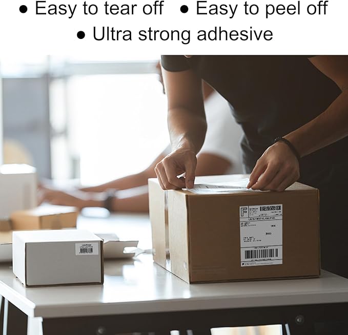 4''X6'' Direct Thermal Shipping Labels (1000 4x6 Fan-fold Labels) - Permanent Adhesive Postage Labels - Commercial Grade - LabelRange/Rollo/Munbyn Compatible