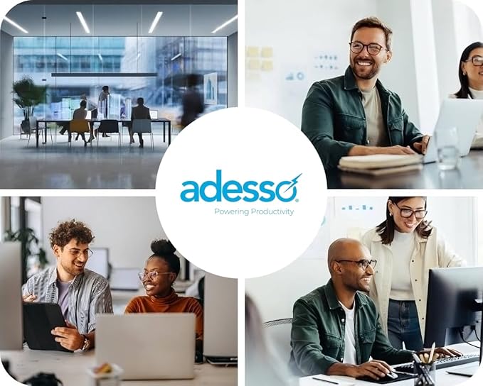 Adesso Cybertrack H6 4K Ultra HD USB Webcam with Built-in Dual Microphone & Privacy Shutter Cover, Black