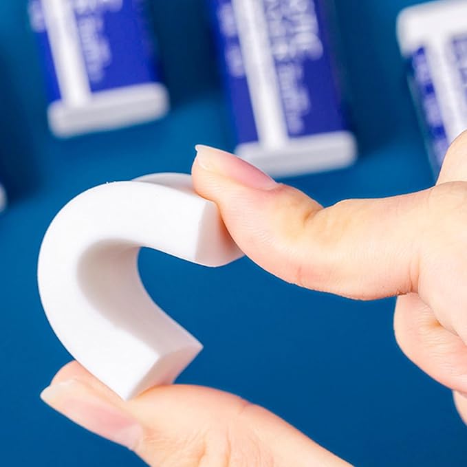 Dreamm White Rectangular Rubber Pencil Erasers 12 Pack for Kids, Students, Office