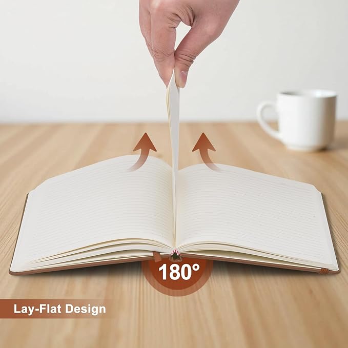 ViVin Lined Journal Notebooks for Work, 192 Pages, Medium 5.5 x 8.3 inch, College Ruled, A5 Hardcover Journaling Notebooks for Writing, 8 Pack Bulk