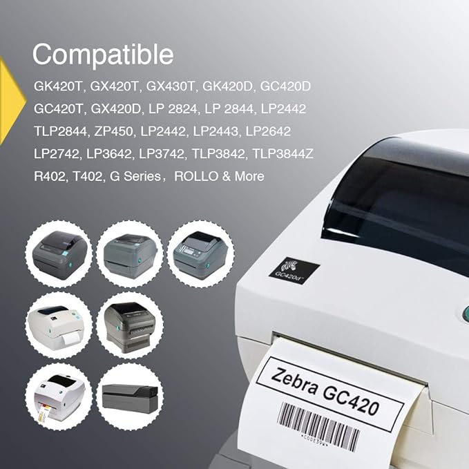 BETCKEY - 2.25" x 2" (57 mm x 51 mm) UPC Barcode & Address Labels Compatible with Zebra & Rollo Label Printer,Premium Adhesive & Perforated [10 Rolls, 7000 Labels]