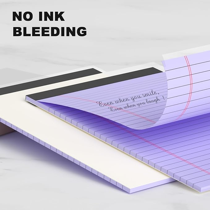 12pcs Small Legal Pads 5x8 Colored Note Pads Paper College Ruled Notepad Clear Print Writing Pads 5 x 8 Legal Pads Perforated Narrow Ruled Pads of Paper (Multicolor)