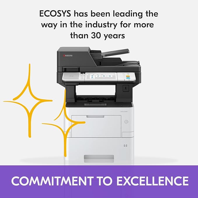 KYOCERA ECOSYS MA4500ix Multifunctional Monochrome Laser Printer (Print/Copy/Scan), 47 ppm, Up to Fine 1200 dpi, Gigabit Ethernet 7 inch Touchscreen Panel, 512 MB