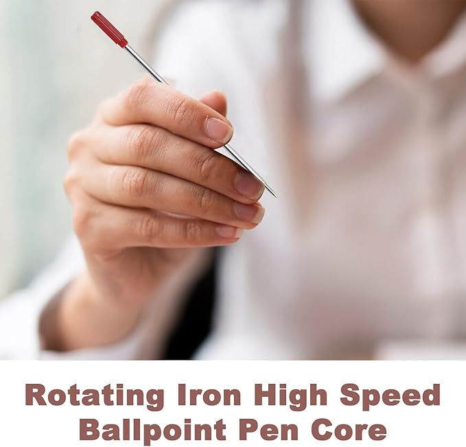 0.7 mm Ballpoint Ink Twist Pen Refills, 15 Pcs Medium Point Metal Smooth Writing Replaceable Ink Refill, Stationery Compatible for Cross Ballpoint Replacement (4.6in M) (Black+Red+Blue, 30)