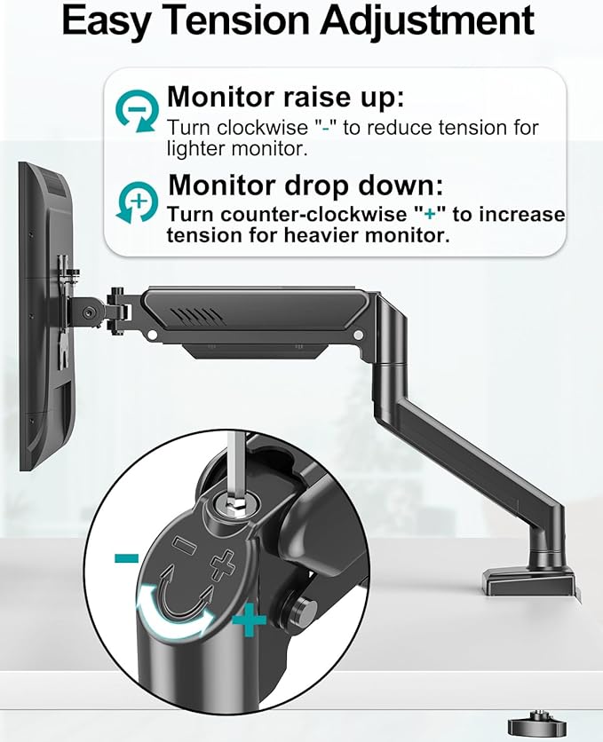 Dual Monitor Desk Mount - Adjustable Monitor Arm for 2 Monitors up to 32 inches/19.8 lbs, Double Monitor Desk Stand VESA Bracket with C-Clamp & Grommet Mounting, Swivel Computer Screen Mount, Freelift