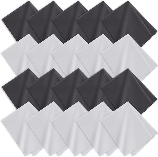 80 Pack Microfiber Cleaning Cloth for Glasses (6"x7"), Lens Cleaner Cloth Microfiber Eye Glasses Clean Cloths for Eyeglasses, Camera Lens, Sunglasses, TV Screens, Cell Phones and Laptops