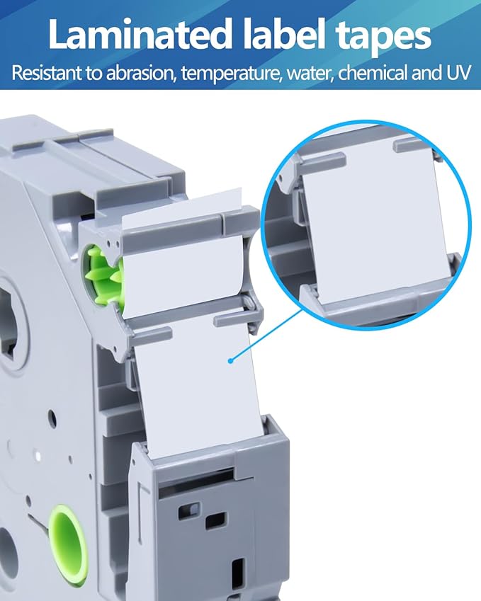 Weemay 3 Pack TZe 145 18mm White on Clear Laminated Label Tape Compatible with Brother Label Maker Tape TZe-145 TZe 145 TZ-145 TZ145 for PTD400AD PTD610BT PTD600 PTD410 Printer, 0.7" x 26.2'