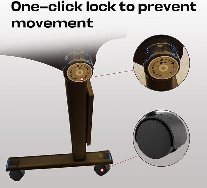 Folding Conference Table,Mobile Conference Room Tables Rolling Meeting Table with Caster Wheels,Flip Top Mobile Training Table,Foldable Rectangle Seminar Tables for Office,Classr (4pack, 47.2in)