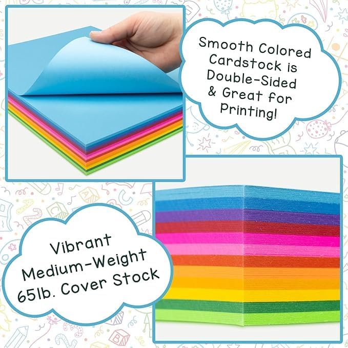Hygloss 50 Sheets Holiday Christmas Colored Cardstock - 11x17-Inch Red and Green Letter Size Color Cardstock Paper - 65 lb/ 176 gsm, Acid-Free, Fade-Resistant