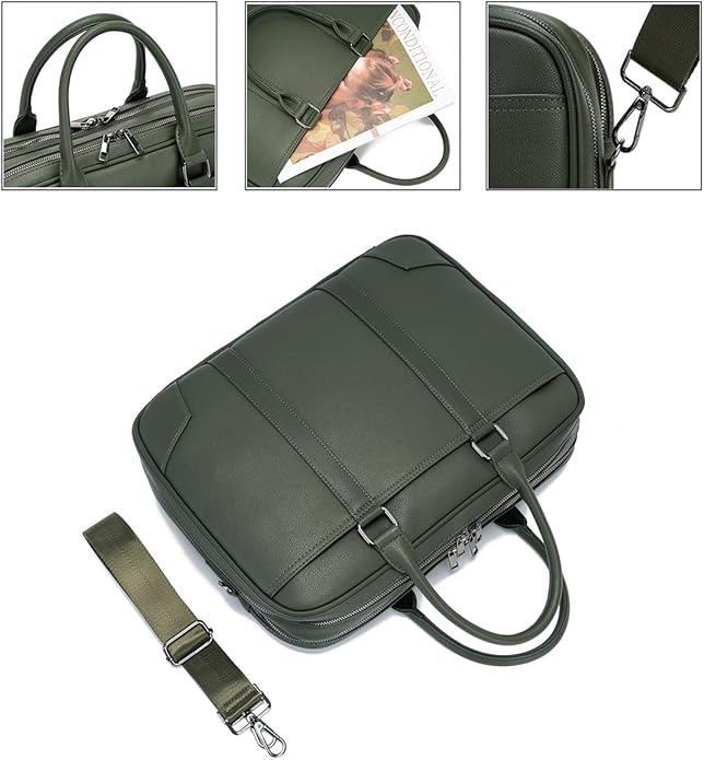 Accordian File Organizer with Handle,briefcase,15.6 in Laptop Bag Portable Document Organizer Handbags Back packs