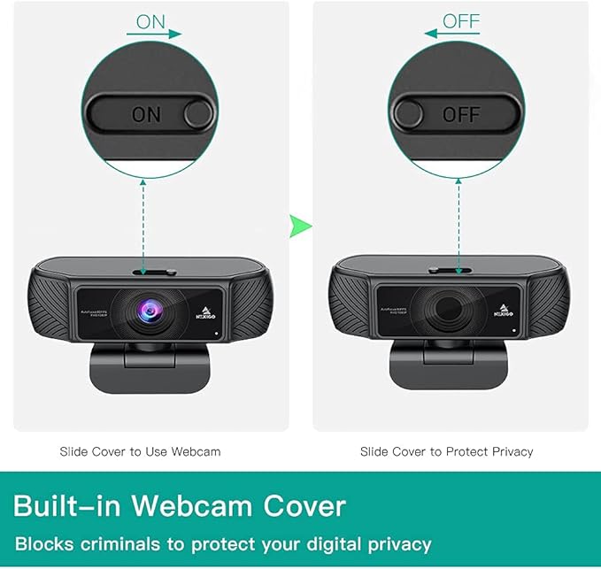 NexiGo N680 1080P Business Webcam with Microphone, Software and Privacy Cover, AutoFocus, Streaming USB Web Camera, for Online Class, Zoom Meeting Skype Facetime Teams, PC Mac Laptop Desktop