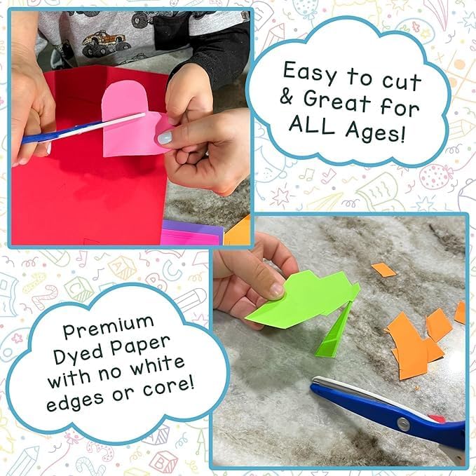 Hygloss 50 Sheets Valentine’s Day Colored Cardstock - 11x17-Inch Red and Pink Letter Size Color Cardstock Paper - 65 lb/ 176 gsm, Acid-Free, Fade-Resistant