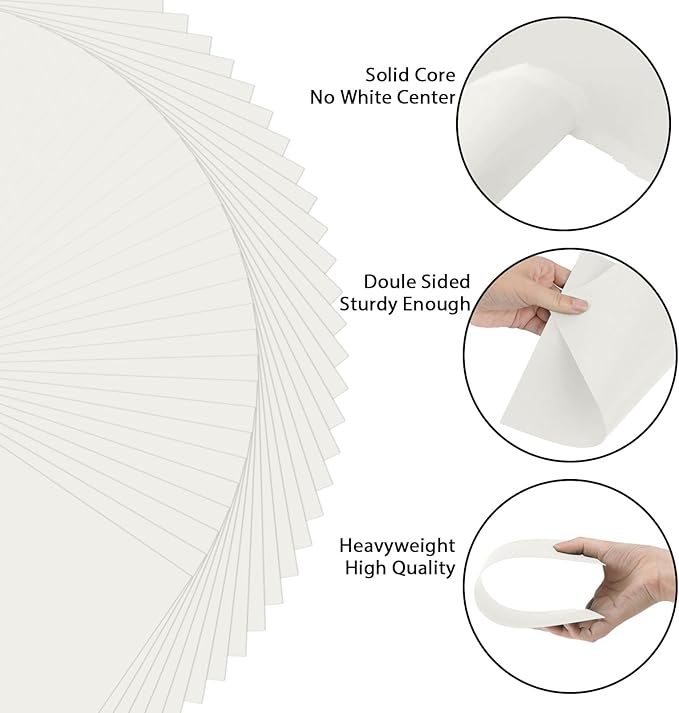 OcePor 100 Sheets Cream Cardstock Paper, Colored Printer Paper 8.5 x 11, Card Stock Thick Construction for Craft,Scrapbook，Office Printing, Invitations, Certificates，92 lb/250gsm