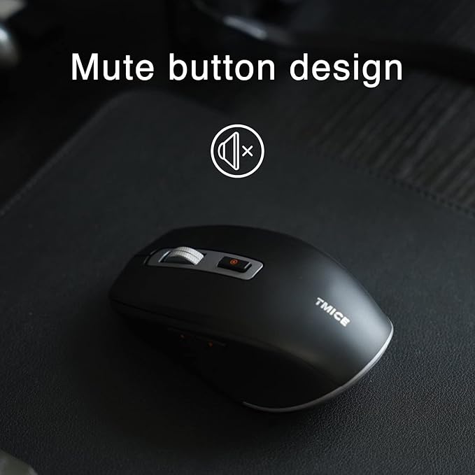 TMICE TKM01A Wireless Bluetooth Mouse Shots Controller Dual Mode (Bluetooth 5.0/ Wireless 2.4GHz) TikTok Controller and Mouse for iPhone, iPad, iOS, Android, Windows Black