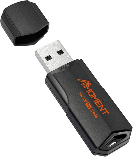MMOMENT MK700 250GB USB 3.2 Gen2x1 Flash Drive, Read Speed up to 600MB/s, Write Speed up to 500MB/s, Thumb Drive