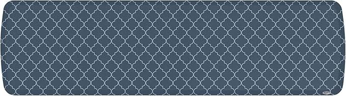GelPro Elite Premier Anti-Fatigue Kitchen Comfort Floor Mat, 20x72", Lattice Indigo Stain Resistant Surface with therapeutic gel and energy-return foam for health & wellness