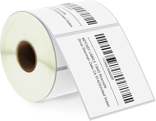 BETCKEY - 3" x 3" (76 mm x 76 mm) Multipurpose & Large Square Labels Compatible with Zebra & Rollo Label Printer,Premium Adhesive & Perforated [1 Rolls, 500 Labels]