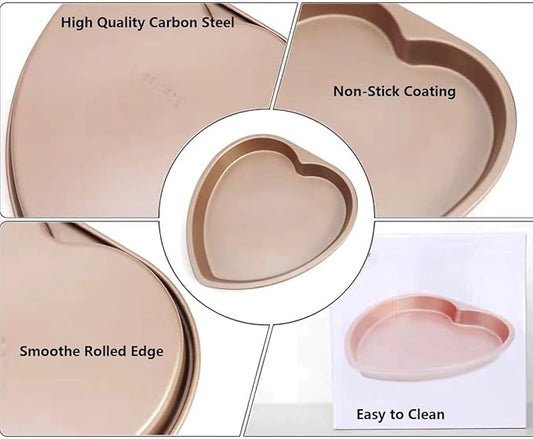 Specialty Forms NonStick Baking Tray Shaped Cake Bread Pizza Baking Pan Golden Carbon Steel