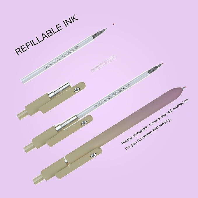 Teen girl gifts,0.5mm Fine Point Black Gel Pens,Birthday Gifts for Women,High-End Series Aesthetic Pens for Journaling Note Taking, cute pens for women(10 Pcs Black Ink-Gradient shaft pen)